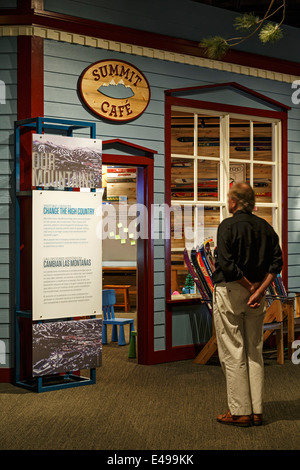 Denver Broncos Barrelman Exhibit, Denver A to Z Exhibit, History Colorado  Center (museum), Denver, Colorado USA Stock Photo - Alamy