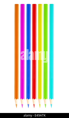 color pencils isolated on white background Stock Photo