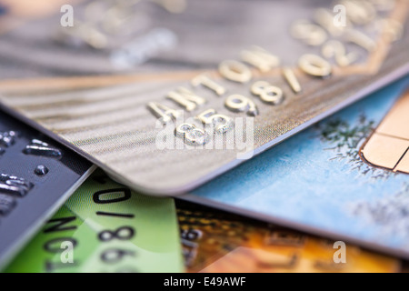 Stack of credit cards Stock Photo