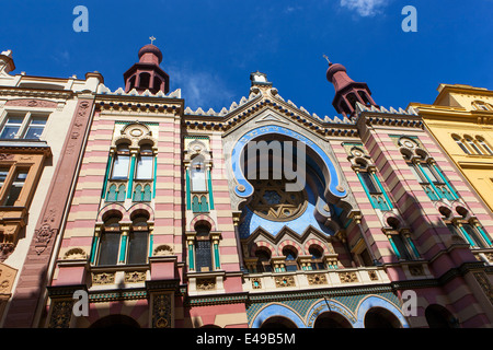 Jubilee Synagogue also known as the Jerusalem Synagogue, New Town, Prague Czech Republic Stock Photo