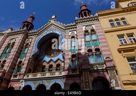 Jubilee Synagogue also known as the Jerusalem Synagogue, New Town, Prague Czech Republic Stock Photo