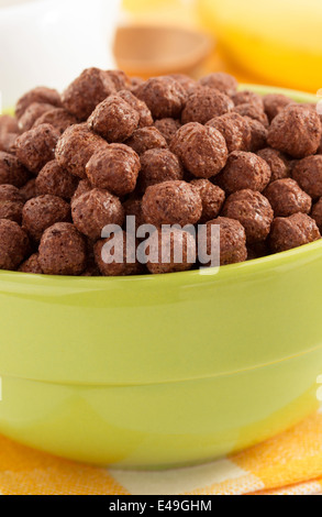 cereal chocolate balls in bowl Stock Photo