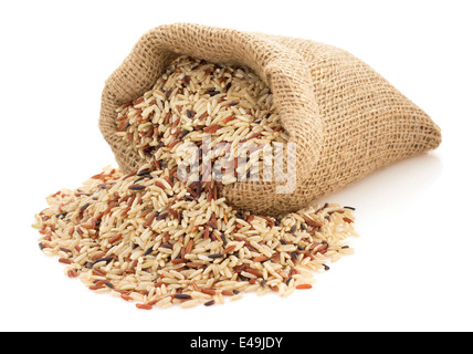 Top Rice Red Rice Sack red rice in sack bag Stock Photo - Alamy