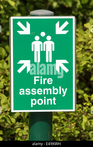 Fire assembly point Stock Photo