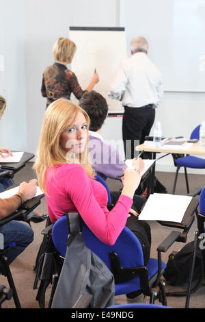 Students in a lecture Stock Photo