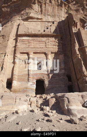 Silk tomb, Petra, Jordan Stock Photo