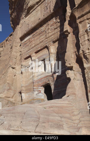 Silk tomb, Petra, Jordan Stock Photo