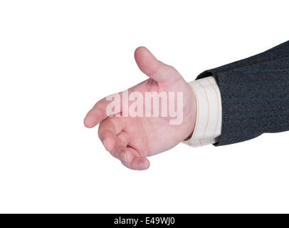 Hand outstretched for handshake. Stock Photo