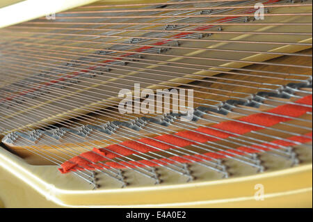 inside grand piano Stock Photo