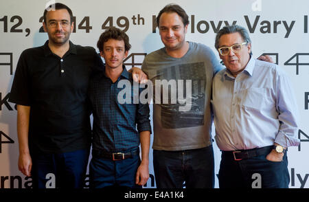 Bohemia, Czech Republic. 5th July, 2014. Belgian director David Lambert, actor Jean Michel Balthazar, producer Jean-Yves Rubin and director of Wallimage fund Philippe Reynaert present Canadian-Belgian movie All Yours at the 49th Karlovy Vary International Film Festival in Karlovy Vary, west Bohemia, on Saturday, July 5, 2014. © CTK/Alamy Live News Stock Photo