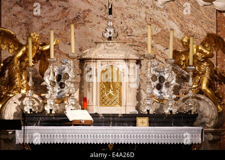 Altar and tabernacle, Karlskirche (St. Charles's Church), Vienna, Austria, Europe Stock Photo