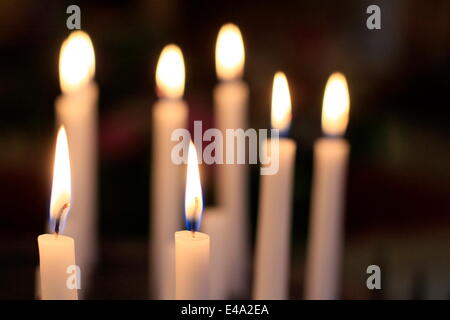 Church candles, France, Europe Stock Photo