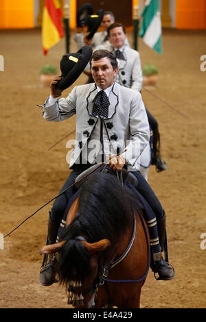 The Royal Andalusian School of Equestrian Art show, Jerez, Andalucia, Spain, Europe Stock Photo