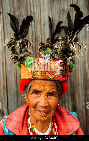 Traditional dressed Ifugao woman, Banaue, UNESCO World Heritage Site, Northern Luzon, Philippines, Southeast Asia, Asia Stock Photo