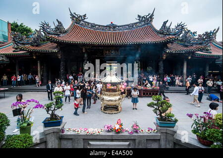 Longshan Temple, Taipei, Taiwan, Asia Stock Photo
