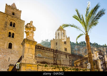 The Duomo, the Norman Cathedral dating from 1131, Cefalu, Palermo Province, Sicily, Italy Stock Photo