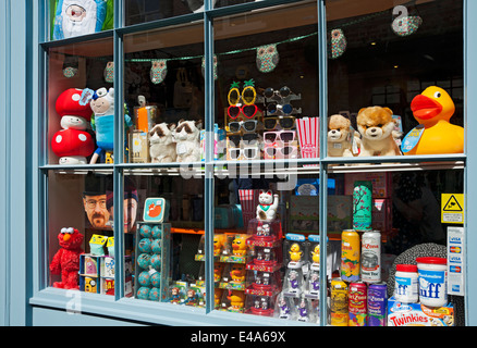 Childrens toy toys shop store window display York North Yorkshire England UK United Kingdom GB Great Britain Stock Photo