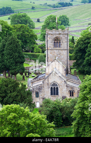 St Wilfrids Church in the Village of Burnsall in Wharfedale Yorkshire Dales England Stock Photo