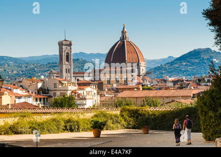 View of Florence from Boboli gardens, Florence (Firenze), UNESCO World Heritage Site, Tuscany, Italy, Europe Stock Photo