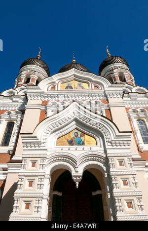 Russian Orthodox Alexander Nevsky cathedral in Toompea, Old Town, UNESCO, Tallinn, Estonia, Baltic States Stock Photo