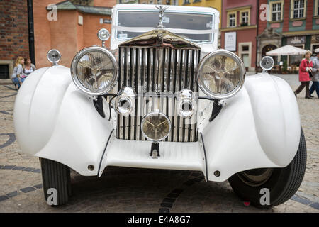 White Rolls Royce 20-25 luxury vintage car Stock Photo