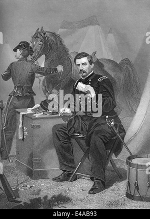 George Brinton McClellan, 1826 - 1885, a major general during the American Civil War, Stock Photo