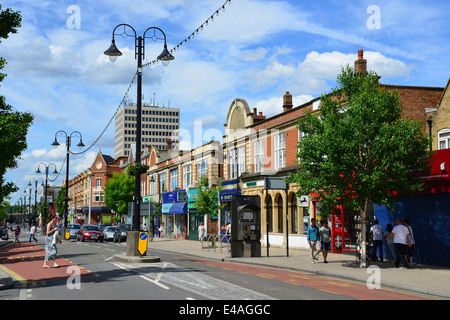 New Malden High Street, New Malden, Royal Borough of Kingston upon Thames, Greater London, England, United Kingdom Stock Photo