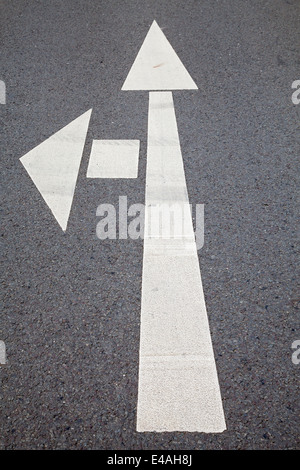 Road marking, Arrows Stock Photo