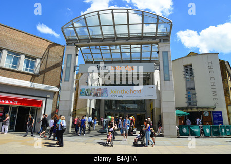 Entrance to The Chimes (Intu Uxbridge) Shopping Centre, Uxbridge, London Borough of Hillington, Greater London, England, United Kingdom Stock Photo