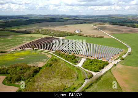 Solar farm in rural Wiltshire Stock Photo