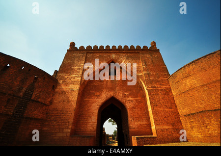 Gates to a fortress Stock Photo