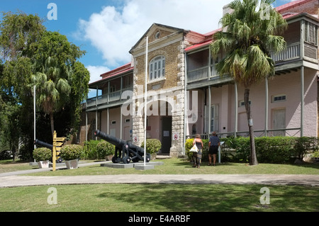 Military Prison at the Barbados Garrison, Hastings, Barbados Stock ...