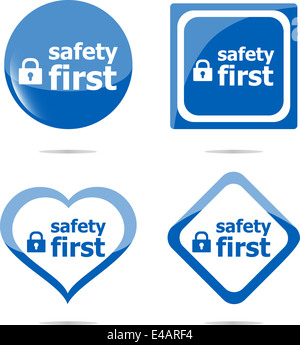 Safety first symbol icon illustration Stock Photo - Alamy