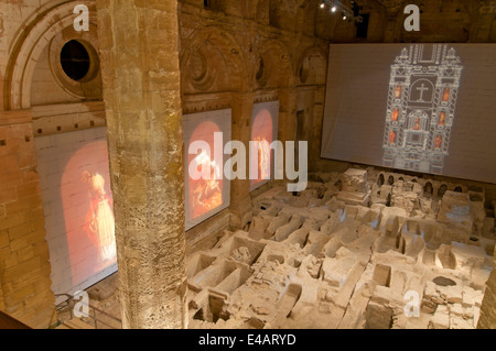 Mayor Abbey Church-interior, La Mota Fortress, Alcala la Real, Jaen-province, Region of Andalusia, Spain, Europe Stock Photo