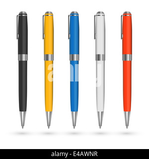 Colored pens Stock Photo
