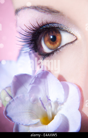 Beautiful woman eye with perfect make up Stock Photo