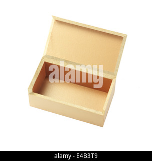 Open Gift Box On White background Stock Photo