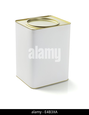 Blank Metal Container standing on White Background Stock Photo - Alamy