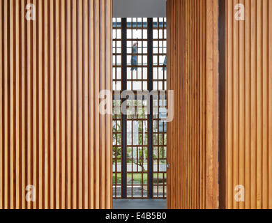 Peirce Hill Private House, Singapore, Singapore. Architect: Kay Ngee Tan Architects, 2014. View through to entrance foyer. Stock Photo