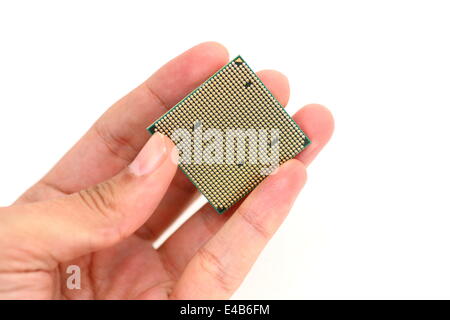 Processor in the hand Stock Photo