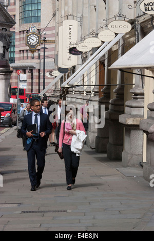 Luxury shopping Royal Exchange Cornhill City of London UK Stock Photo