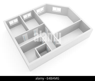 plan of modern apartment Stock Photo