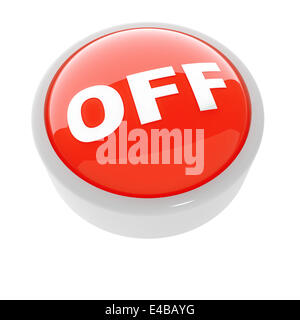 red button with a caution sign Stock Photo
