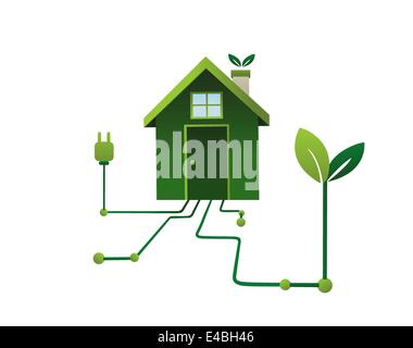Green energy in the home vector Stock Vector