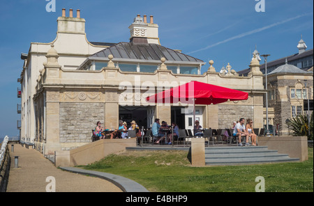 Dr Fox's Tearoom at Knightstone Island, Weston-super-Mare, Somerset, England, UK Stock Photo