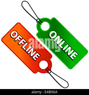 Online and offline icon Stock Photo