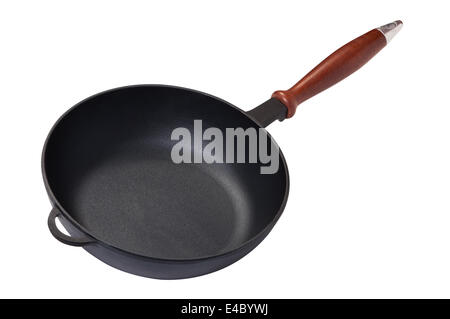 Frying pan on white background. Stock Photo