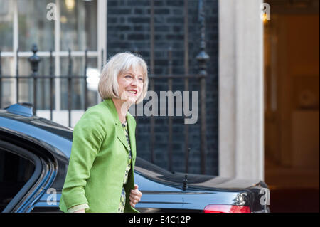 Downing Street, London, UK. 8th July 2014. UK government ministers attend 10 Downing Street in London for the weekly Cabinet Meeting. Pictured: THERESA MAY - Home Secretary. Credit:  Lee Thomas/Alamy Live News Stock Photo