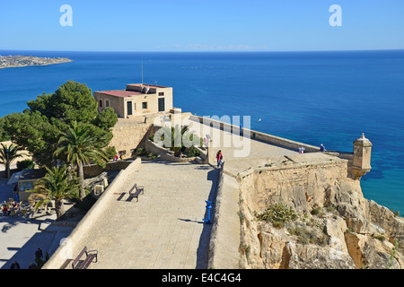 Santa Bárbara Castle, Alicante, Costa Blanca, Alicante Province, Kingdom of Spain Stock Photo