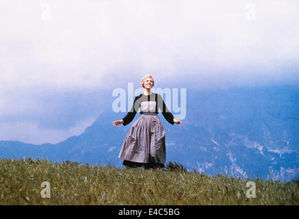 Julie Andrews, on-set of the Film, 'The Sound of Music', 1965 Stock Photo